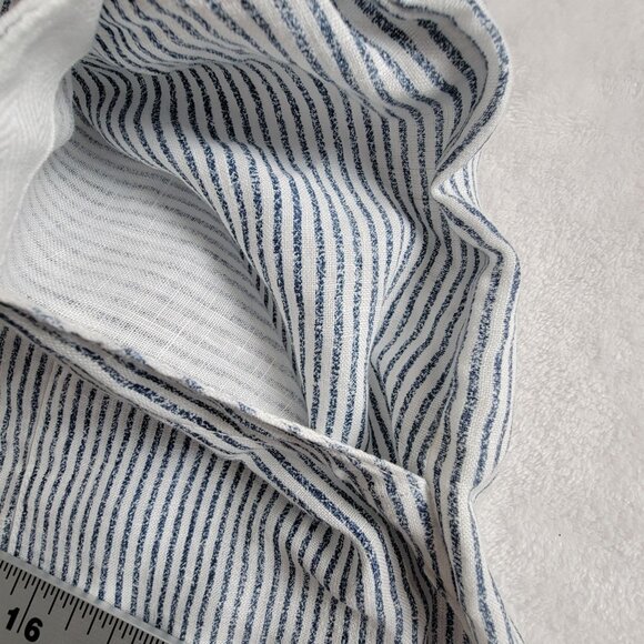 Hard Tail Forever Womens Striped Wide-Leg Drawstring Pants Medium Blue/White - Picture 10 of 11